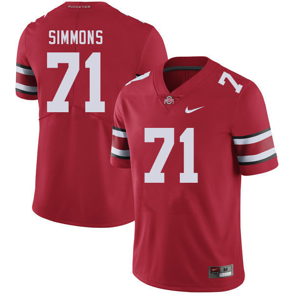 Men #71 Josh Simmons Ohio State Buckeyes College Football Jerseys Stitched Sale-Red
